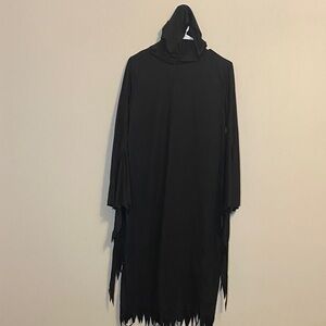 Men's Black Hooded Long Sleeve Costume